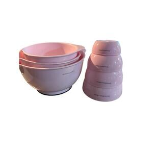 Kitchen Aid Pink Mixing Spout Bowl Lot And Baking Cups In Pink